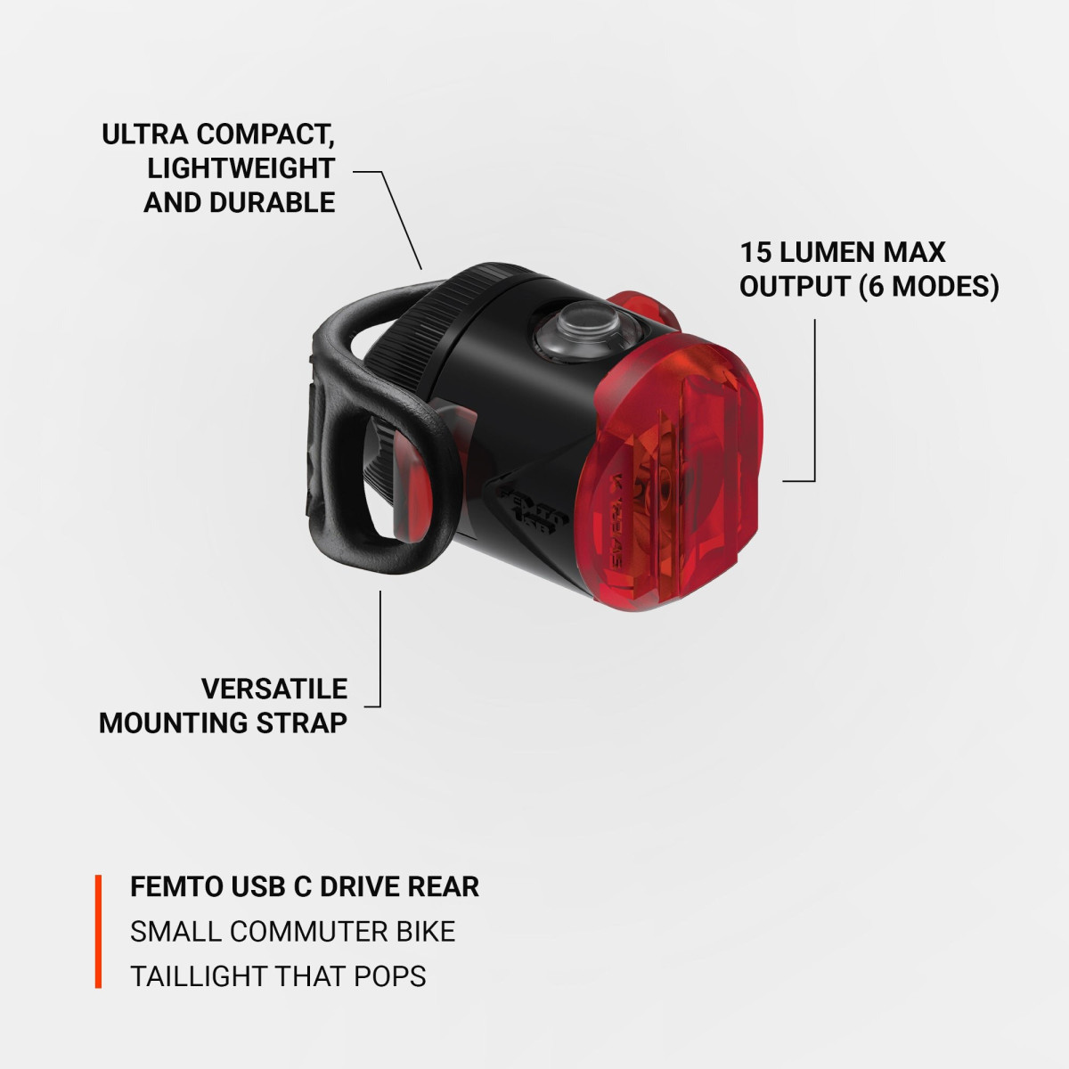 Lezyne Femto USB-C Drive jalgratta tagatulium