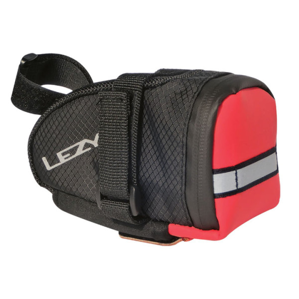 Lezyne M-Caddy sadulakott - must - punane | 0,4 L