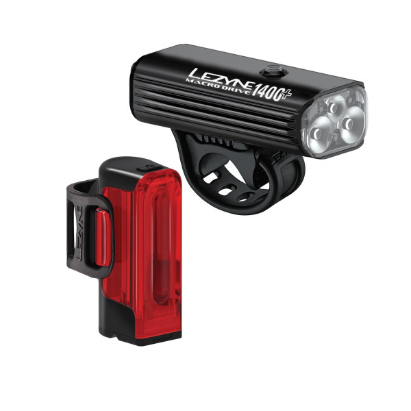 Lezyne Macro Drive 1400+ | Stripe Drive Pro 400+ jalgrattatulede komplekt Lezyne Macro Drive 1400+ | Stripe Drive Pro 400+ jalgrattatulede komplekt