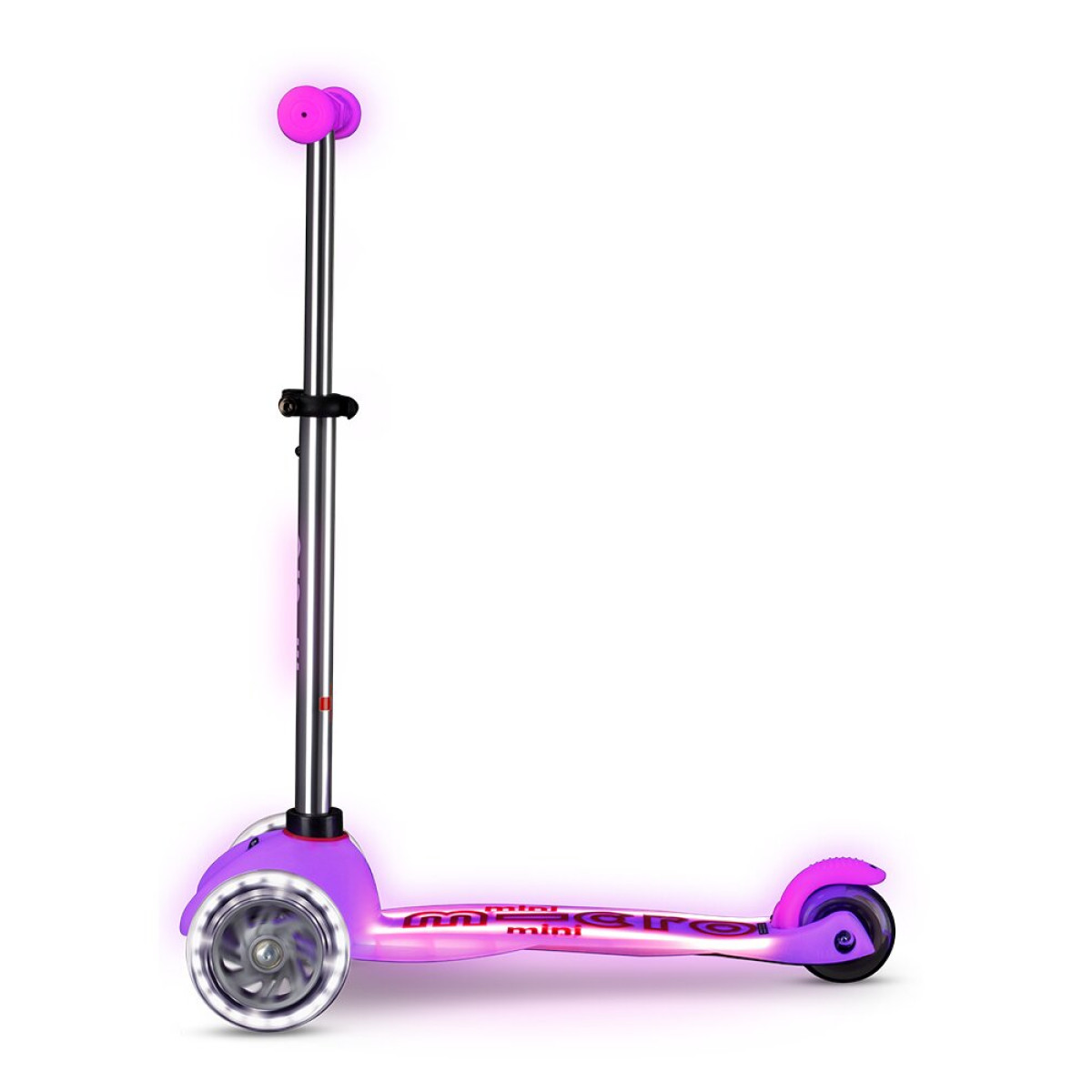 Mini Micro Deluxe Glow LED Plus tõukeratas | Frosty Pink