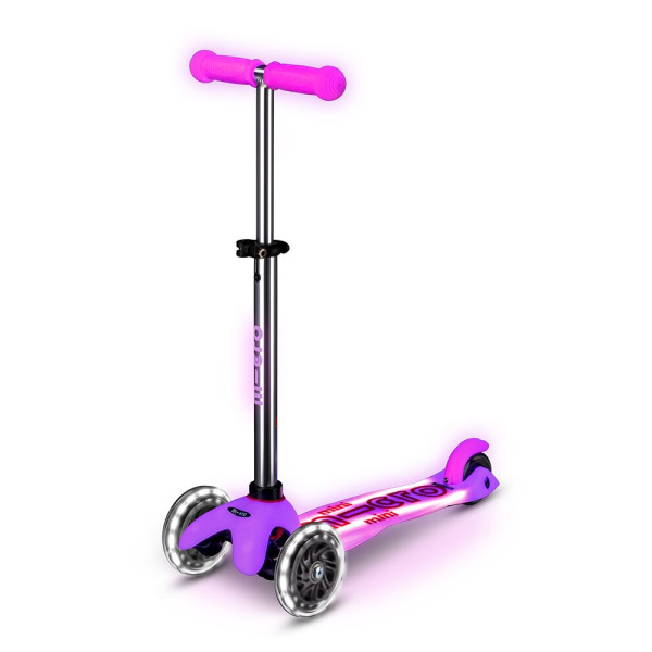 Mini Micro Deluxe Glow LED Plus tõukeratas | Frosty Pink