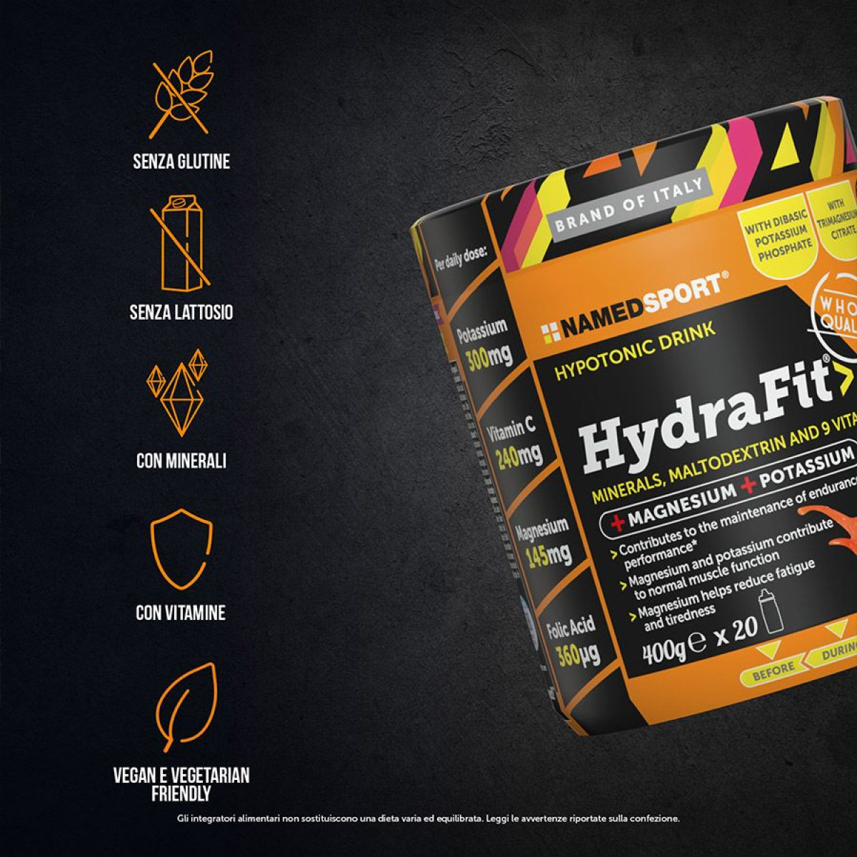 NamedSport Hydrafit elektrolītu dzēriens | 400 g