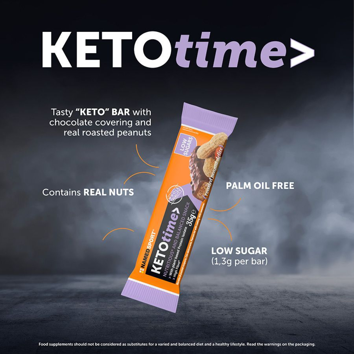 NamedSport KETOtime Bar | 35 g | Roasted Peanut Delice