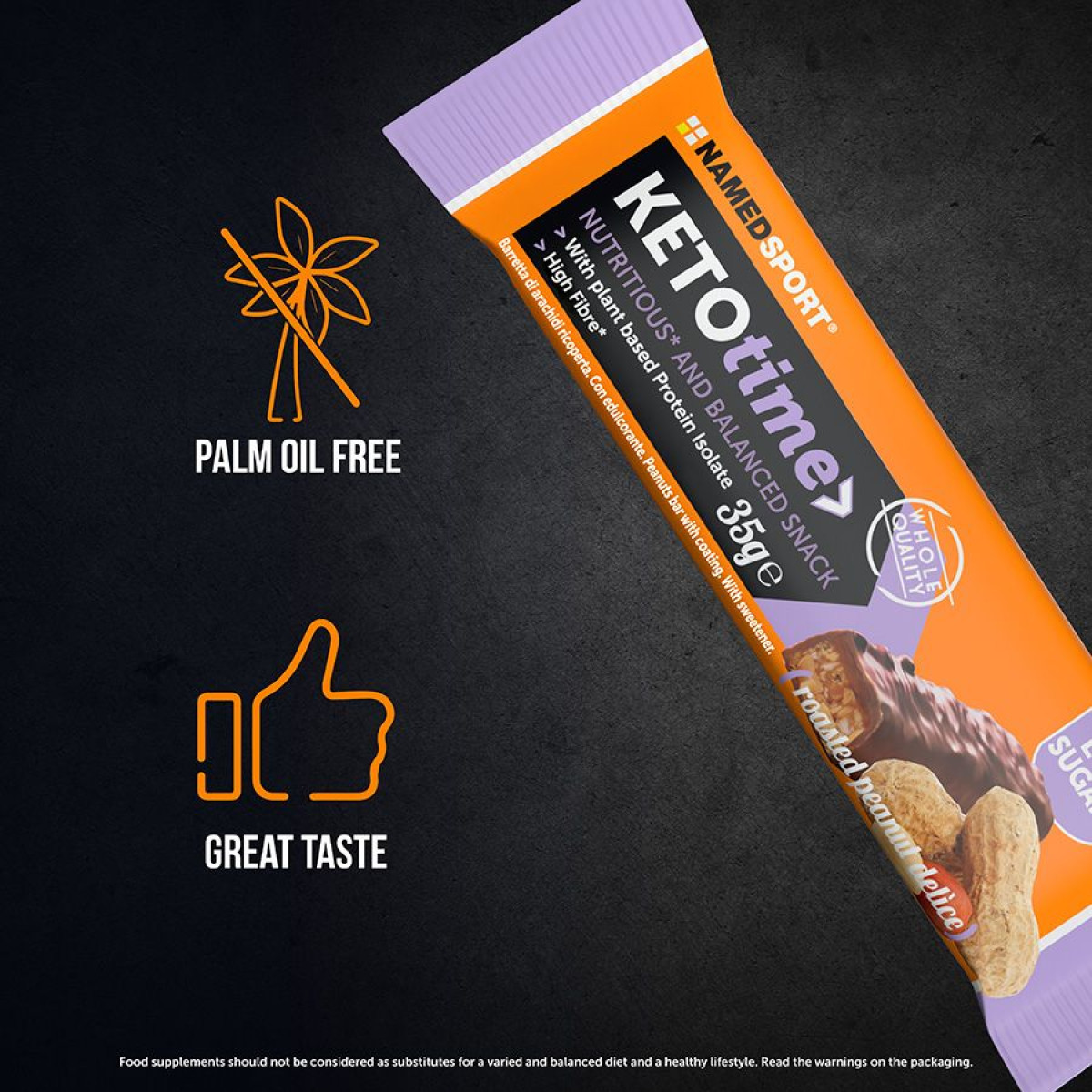 NamedSport KETOtime Bar | 35 g | Roasted Peanut Delice