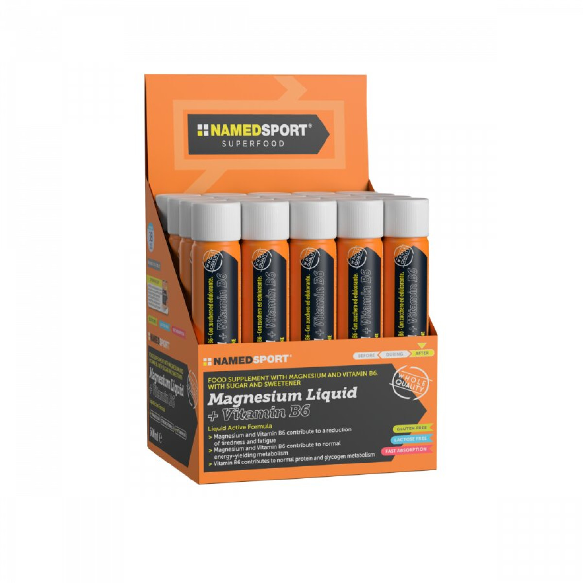 NamedSport Super magnija šķidrums + B6 vitamīns 25ml