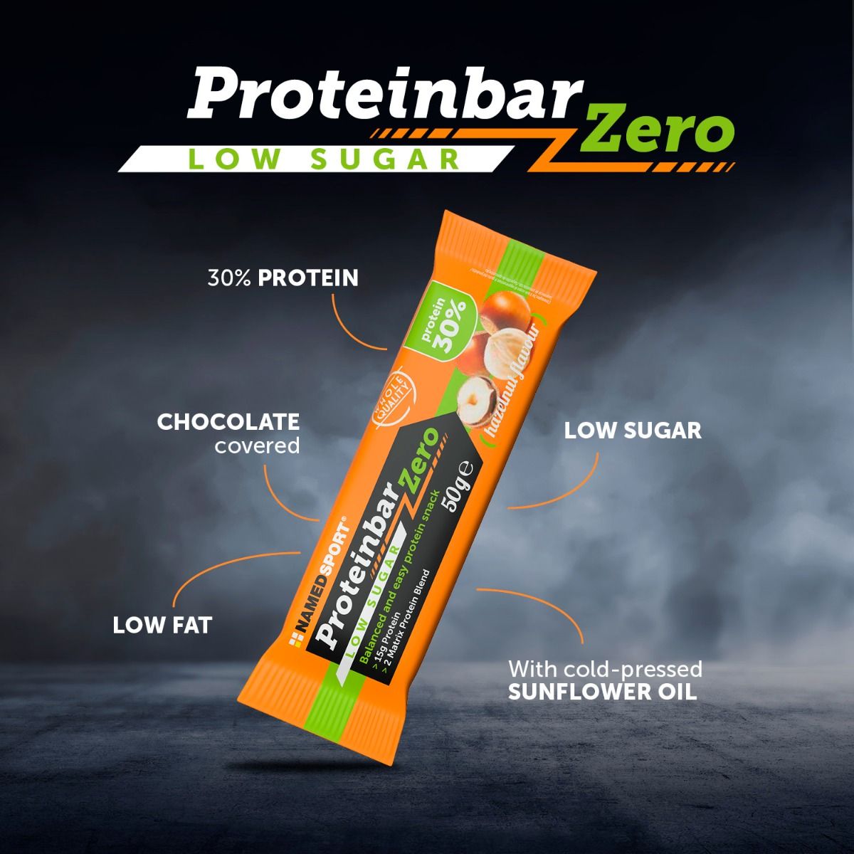 NamedSport Proteinbar Zero Protein Bar | 50 g | Hazelnut
