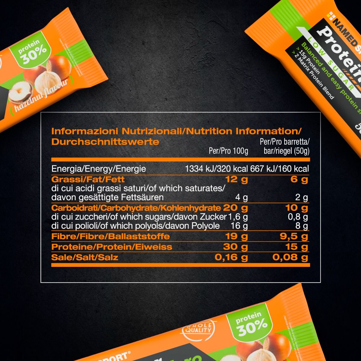NamedSport Proteinbar Zero Protein Bar | 50 g | Hazelnut