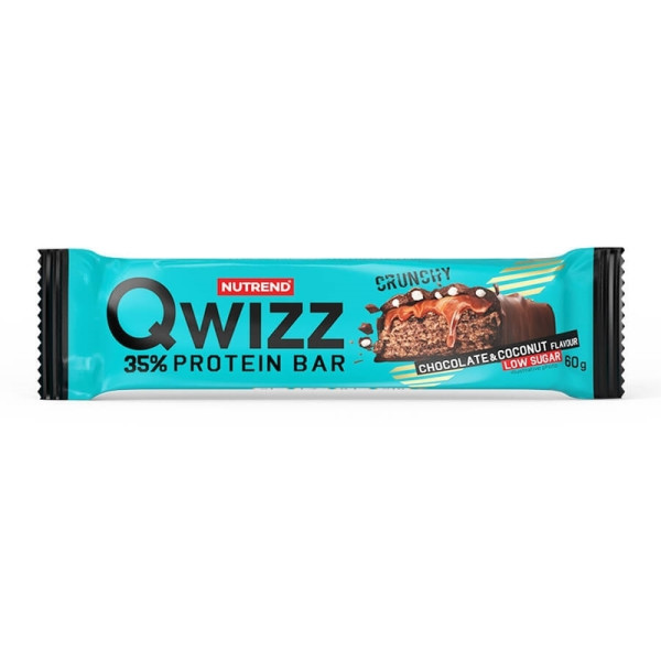 Nutrend Qwizz valgubatoon | 85 g | Coconut & Chocolate Nutrend Qwizz valgubatoon | 85 g | Coconut & Chocolate
