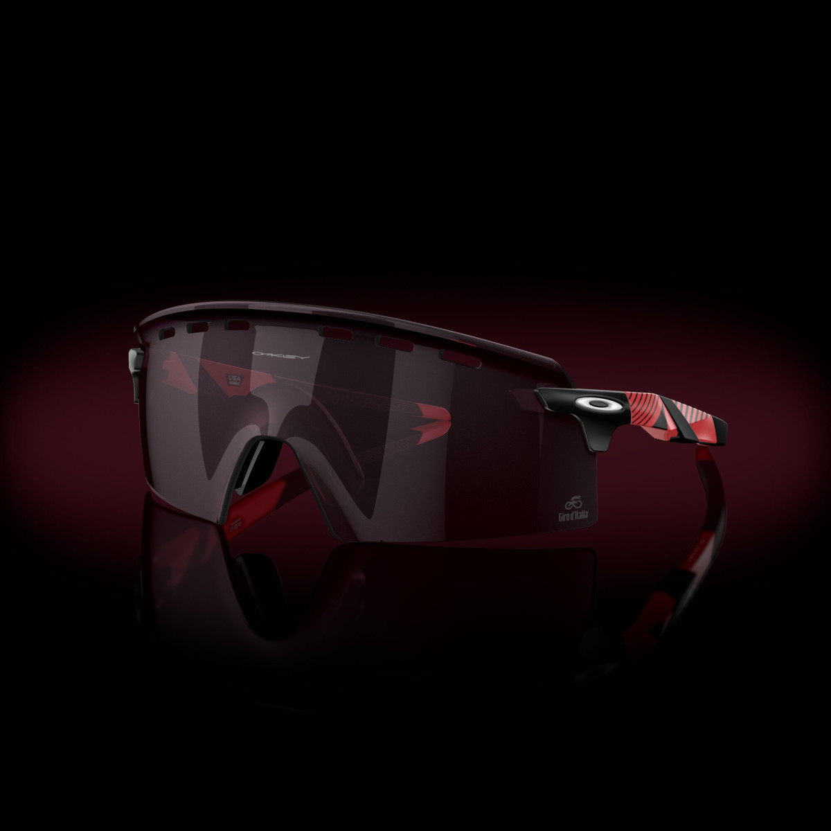Oakley Encoder Strike ventileeritavad päikeseprillid | Giro d'Italia kollektsioon | Giro Pink Stripes - Prizm Road Black