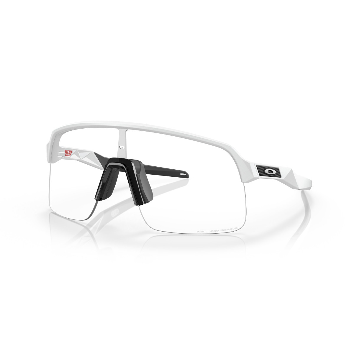 Oakley Sutro Lite Sunglasses | Matte White - Clear To Black Iridium Photochromic