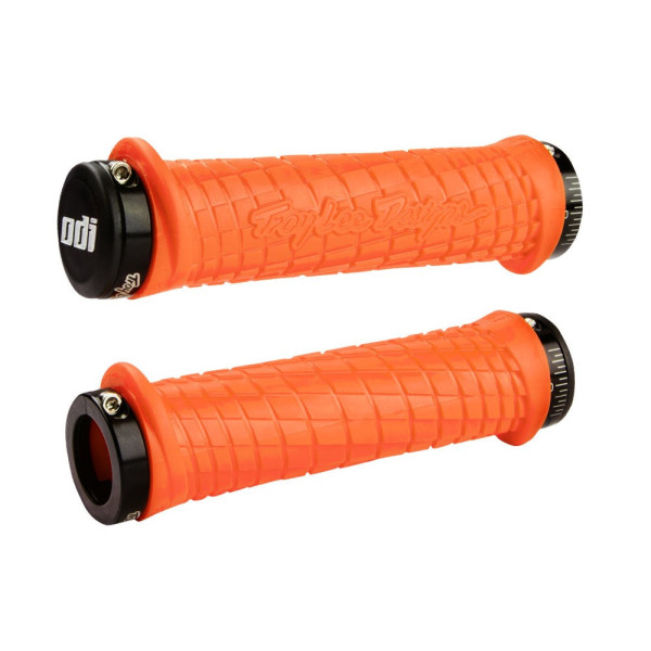 ODI Troy Lee Designs Lock-On stūres rokturi | Fluorescējoši oranžs - melns
