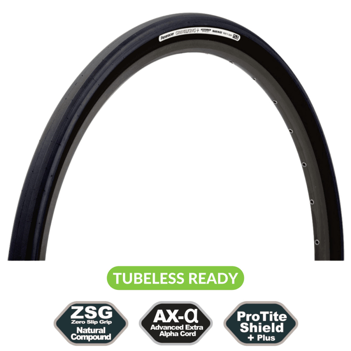 Panaracer Gravelking Slick+ TLC 28" Folding Tire | Black - Black