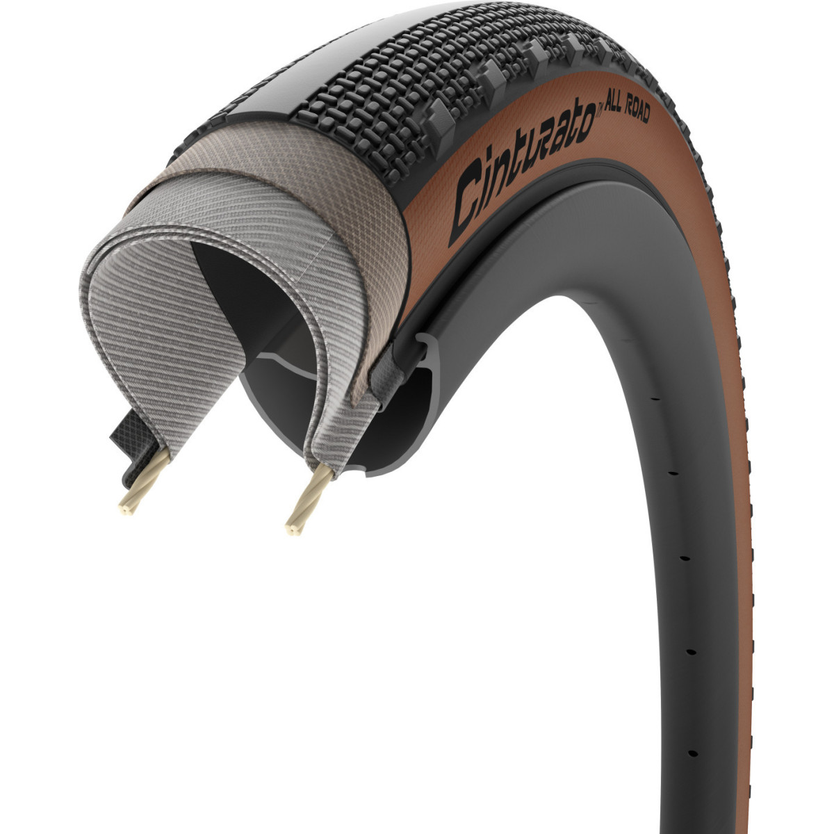Pirelli Cinturato All Road TLR  28" ProWALL Pro Compound kokkupandav rehv | Tan-Wall