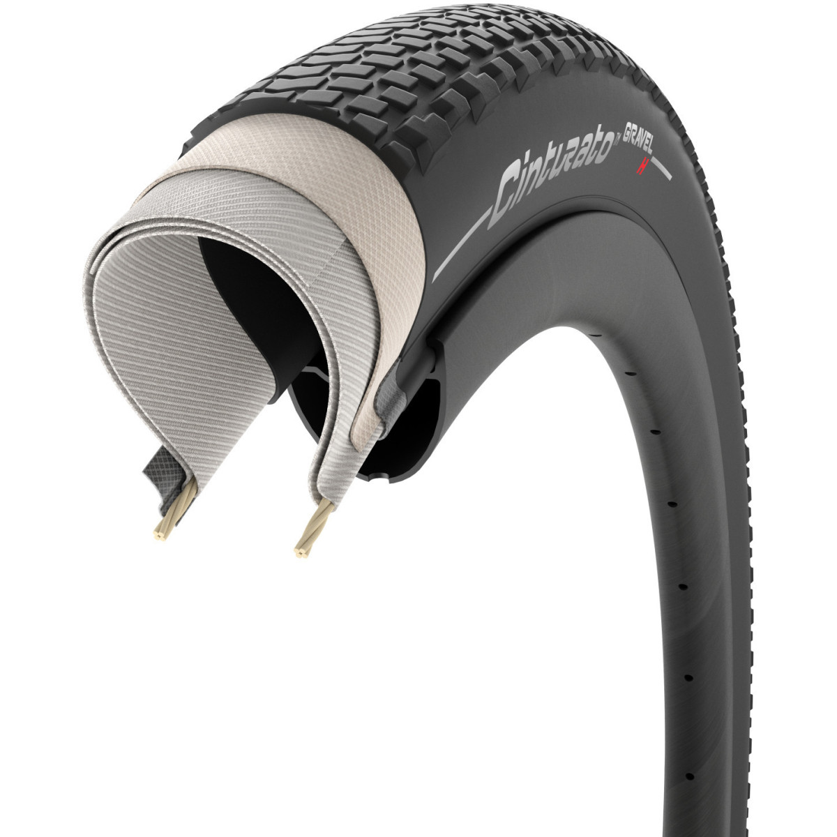 Pirelli Cinturato Gravel H TLR 28" TechWALL SpeedGRIP kokkupandav rehv | Black