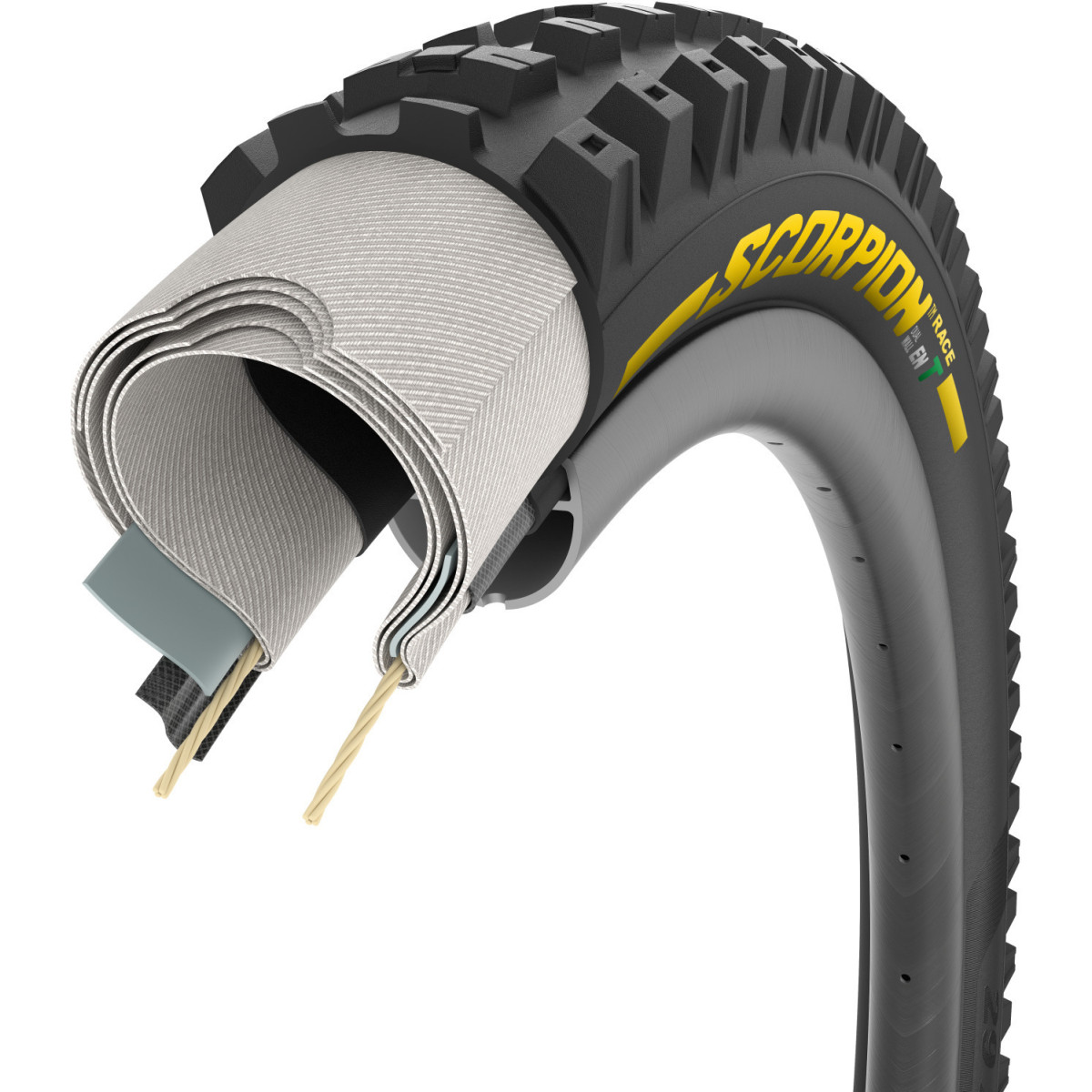 Pirelli Scorpion Race Enduro T TLR 27.5" DualWALL SmartEVO DH kokkupandav rehv | Yellow Label