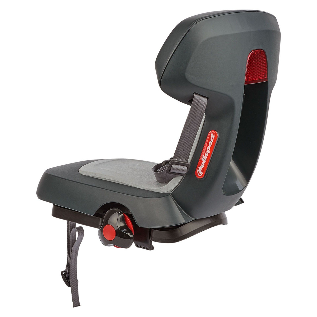 Polisport Guppy Junior vaikiška 26-29" bērnu velokrēsls | Dark Grey