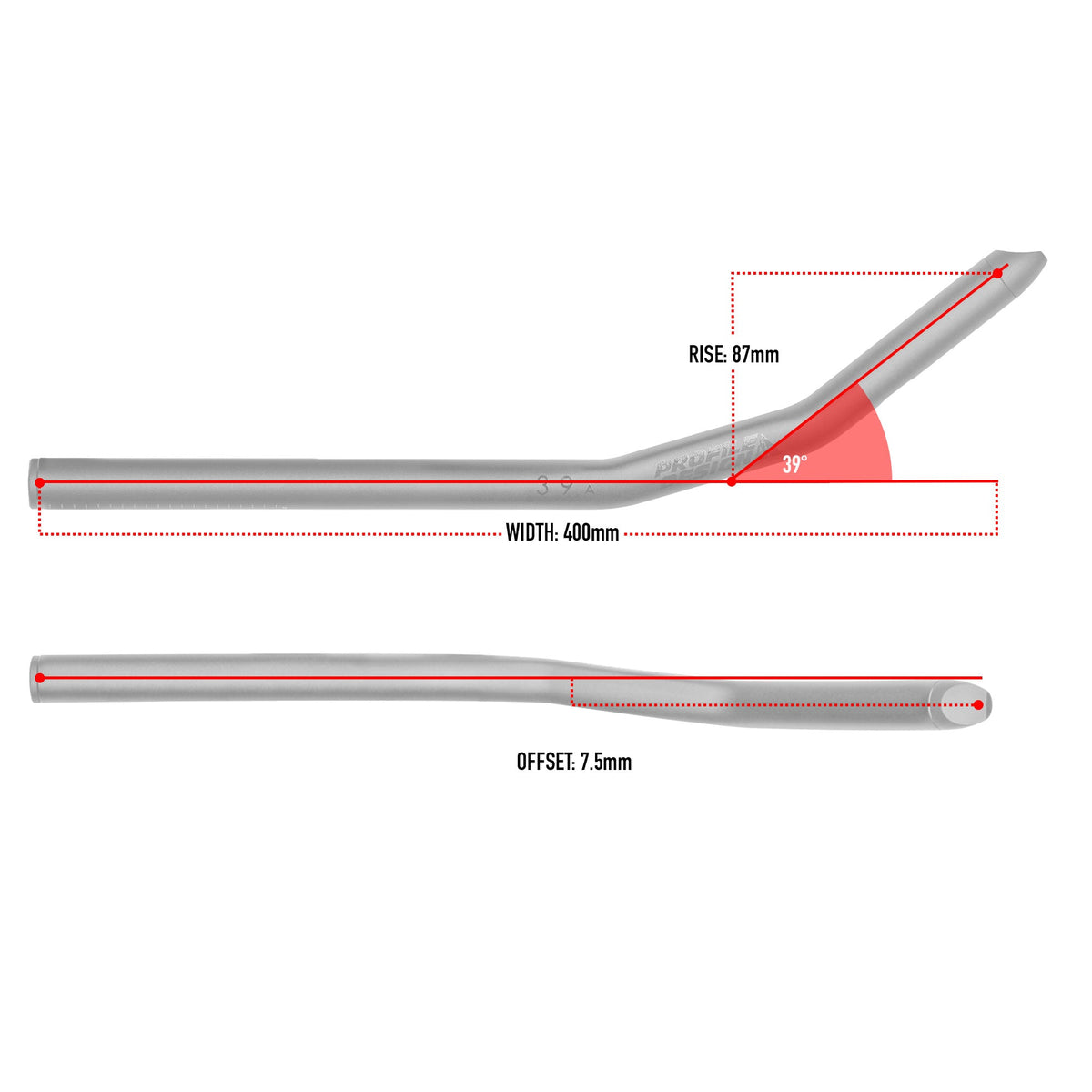 Profile Design 39a aerostūres pagarinājumi | 400 mm