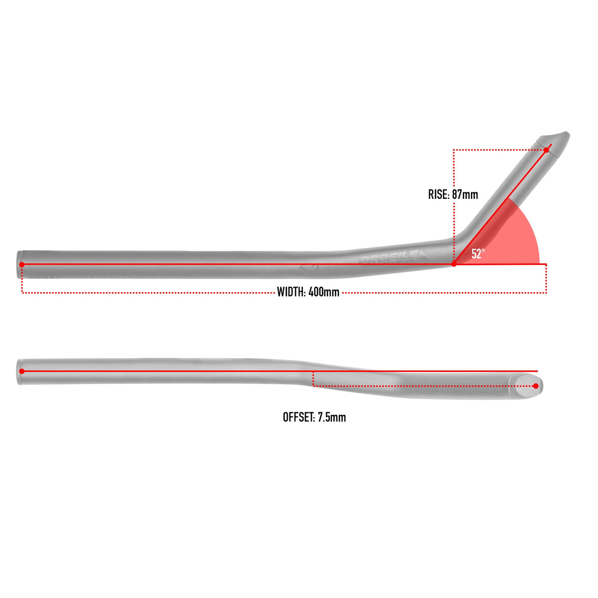 Profile Design 52a aerolenksu pikendused | 400 mm