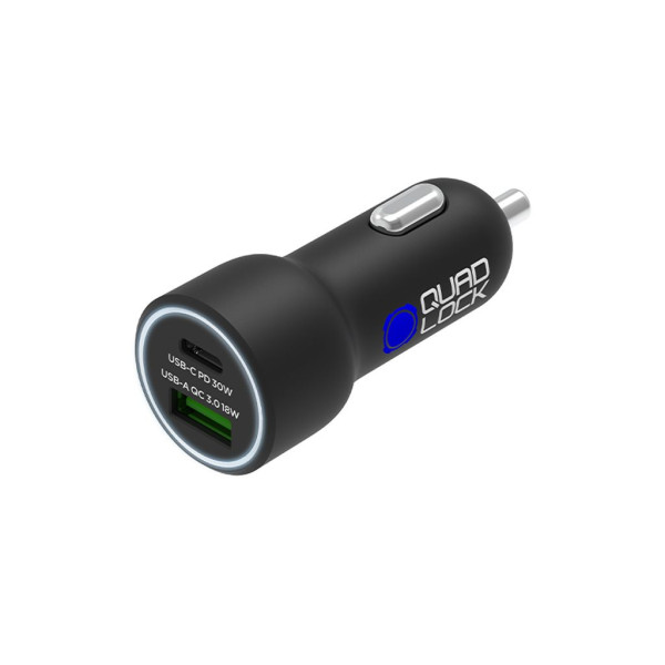 Quad Lock® Dual USB 12V autolaadija