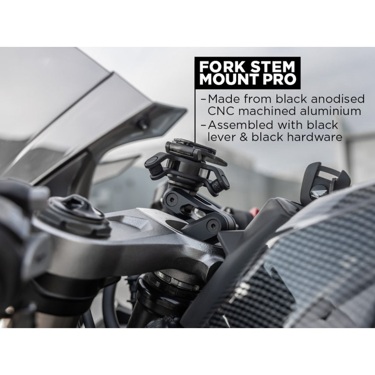 Quad Lock® Pro mootorratta - kahvlivarre kinnitamine