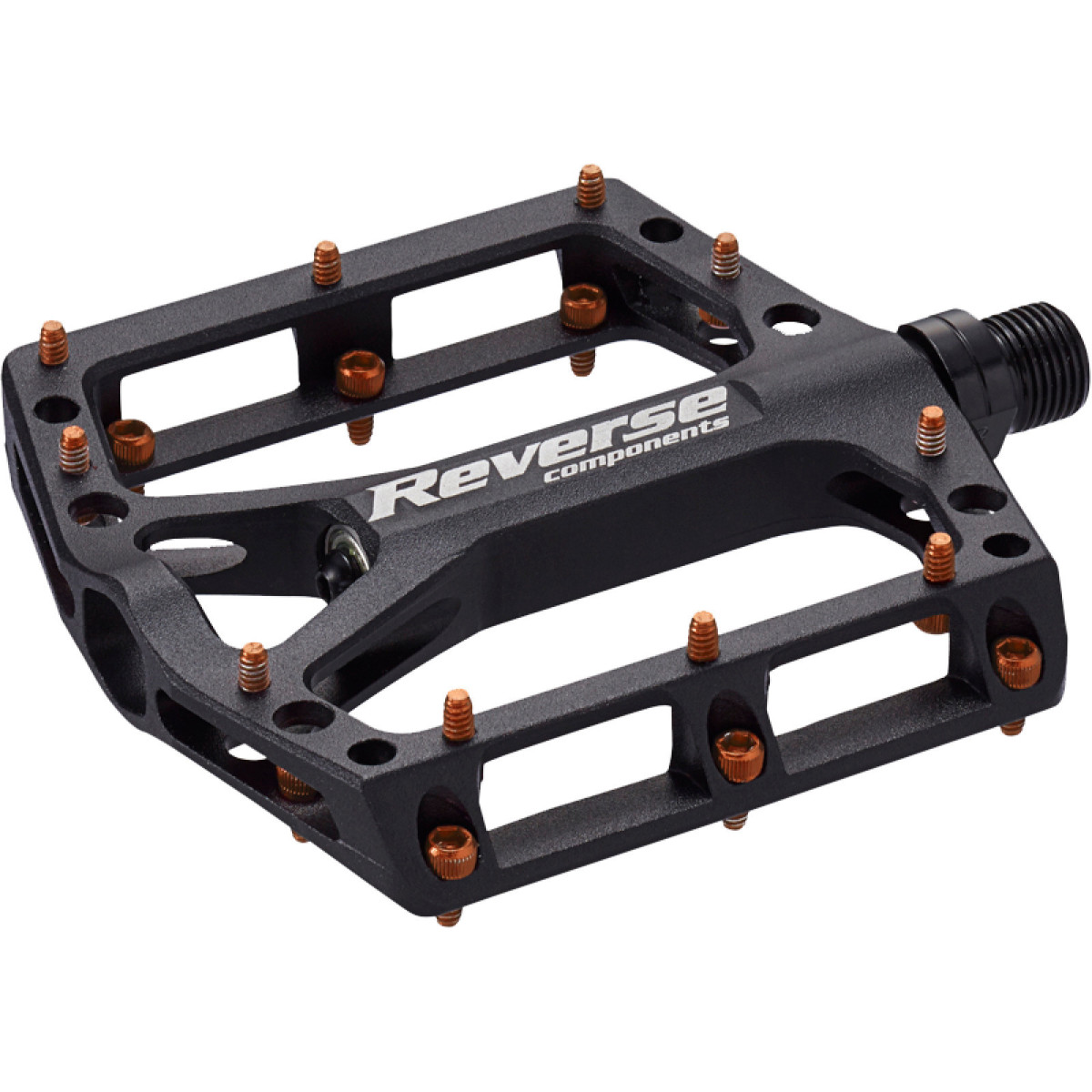 Reverse Components Black One pedaalid | Must - oranž