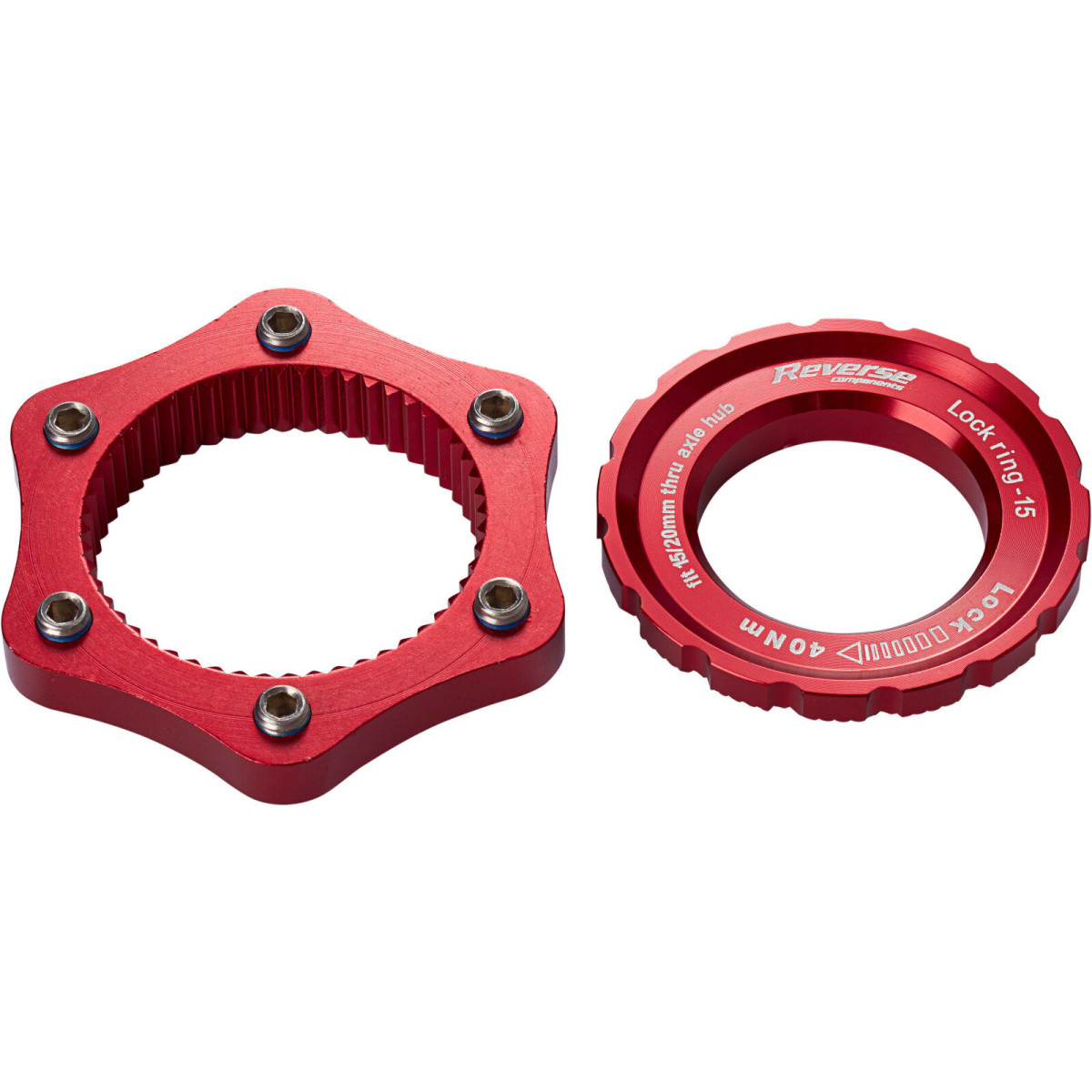 Reverse Components Centerlock Center-Lock piduriketasi adapter | Punane