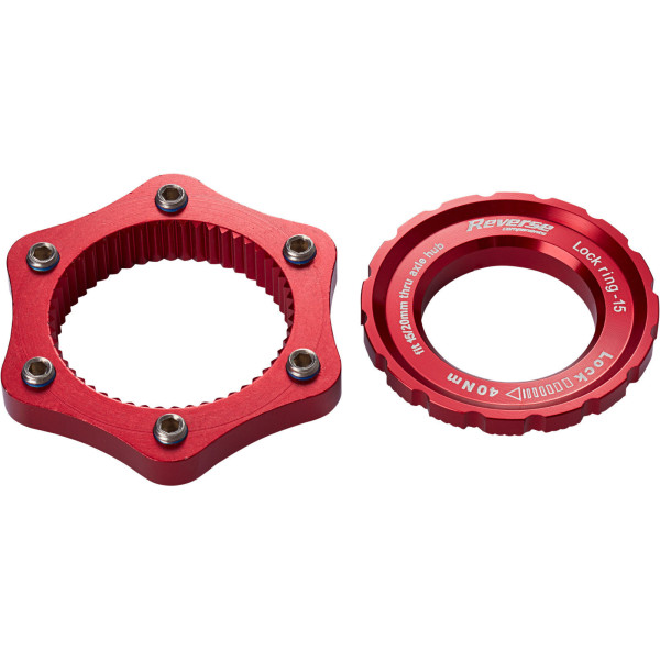 Reverse Components Centerlock Center-Lock piduriketasi adapter | Punane