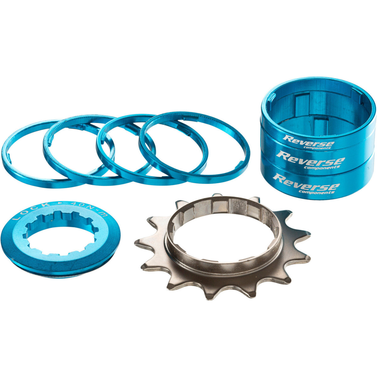 Reverse Components Single Speed Conversion Kit | Shimano HG | Sky Blue