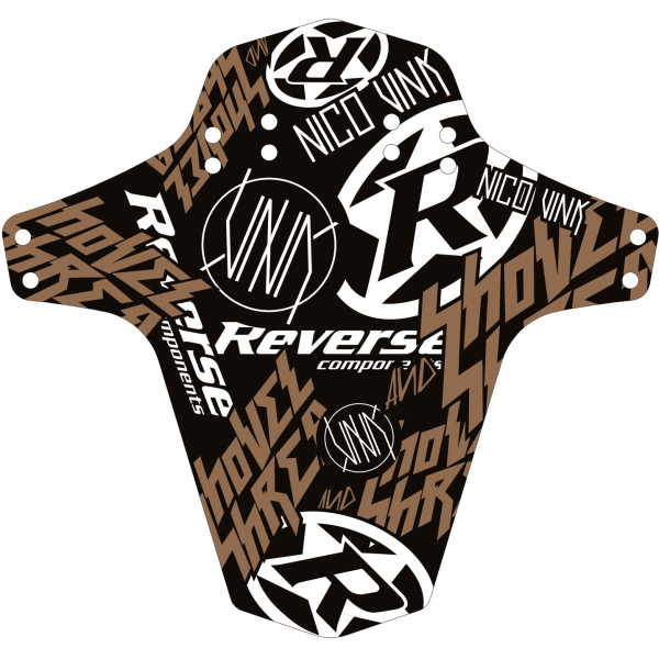 Reverse Nico Vink Stickerbomb dubļu sargs | Black - White - Copper Reverse Nico Vink Stickerbomb dubļu sargs | Black - White - Copper