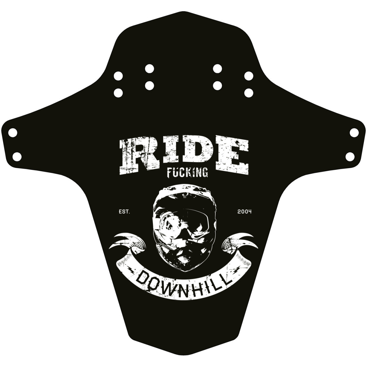 Reverse Ride Fucking Downhill Mudfender | Black - White