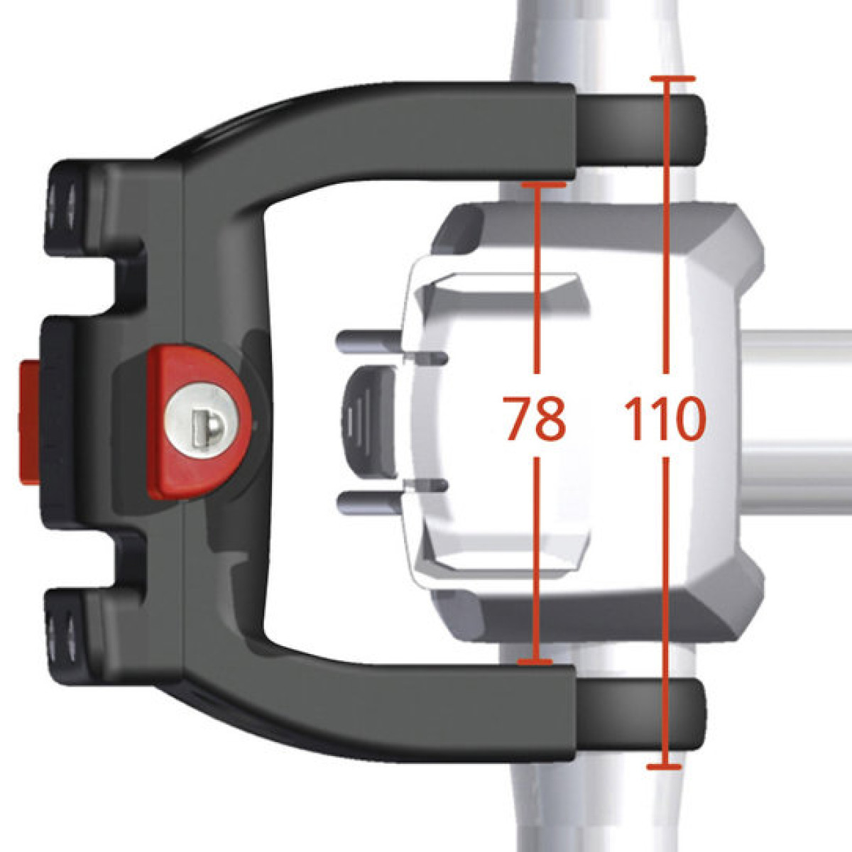 Rixen & Kaul KLICKfix Handlebar Adapter Universal for E-Bikes with Lock