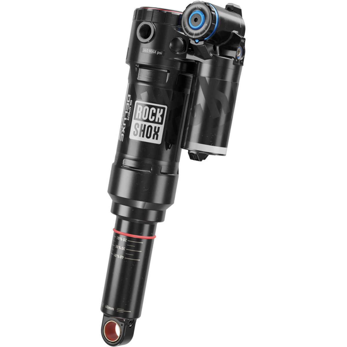 RockShox Super Deluxe Ultimate RC2T DebonAir Linear amort | Trunnion
