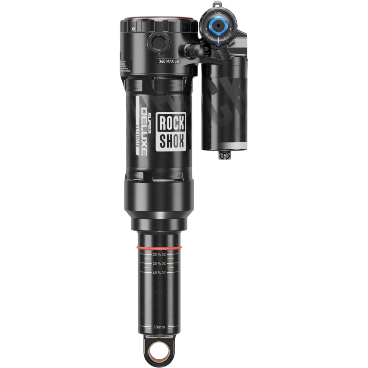 RockShox Super Deluxe Ultimate RC2T DebonAir Linear amort | Trunnion