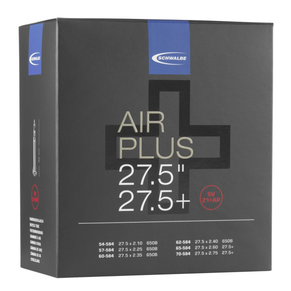 Schwalbe Air Plus 27.5" kamera Nr. 21+ | SV 40 mm | 54/70-584 Schwalbe Air Plus 27.5" kamera Nr. 21+ | SV 40 mm | 54/70-584