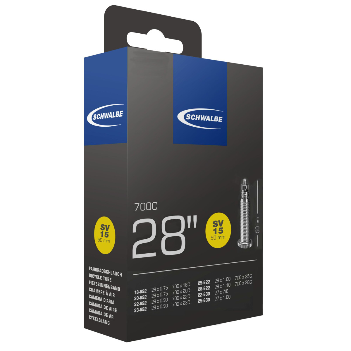 Schwalbe 28" sisekumm Nr. 15 | SV | 18/28-622/630