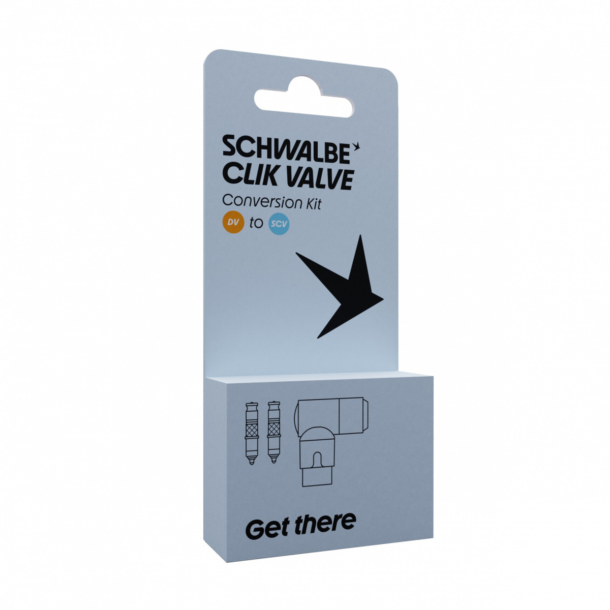 Schwalbe CLIK Valve Conversion Kit | DV1 | 2 pcs + Pump Head