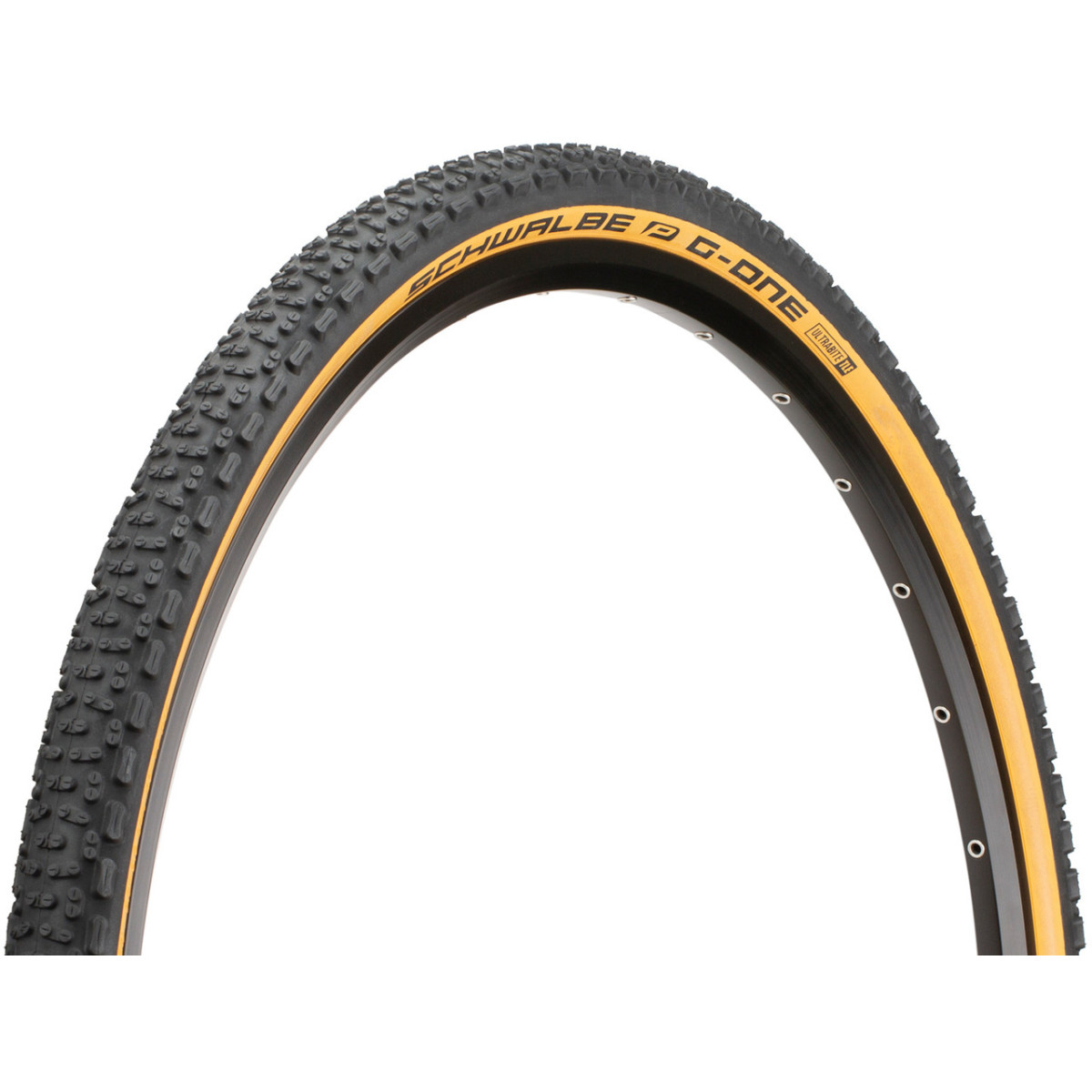 Schwalbe G-One Ultrabite Performance RaceGuard 28" Addix E-25 Folding Tire | Classic Sidewall