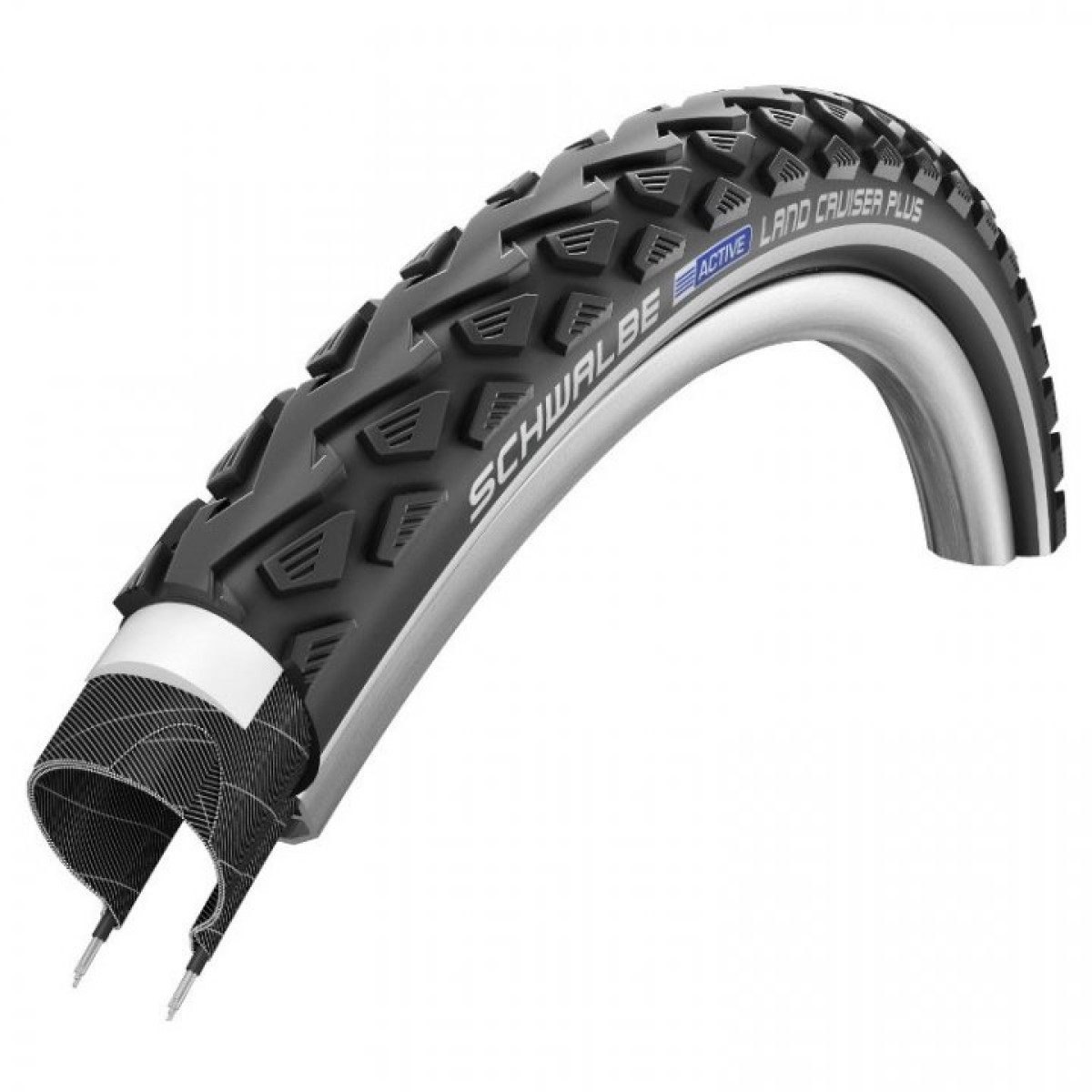 Schwalbe Land Cruiser Plus Active PunctureGuard 26" Green Compound Tire | Black Reflex