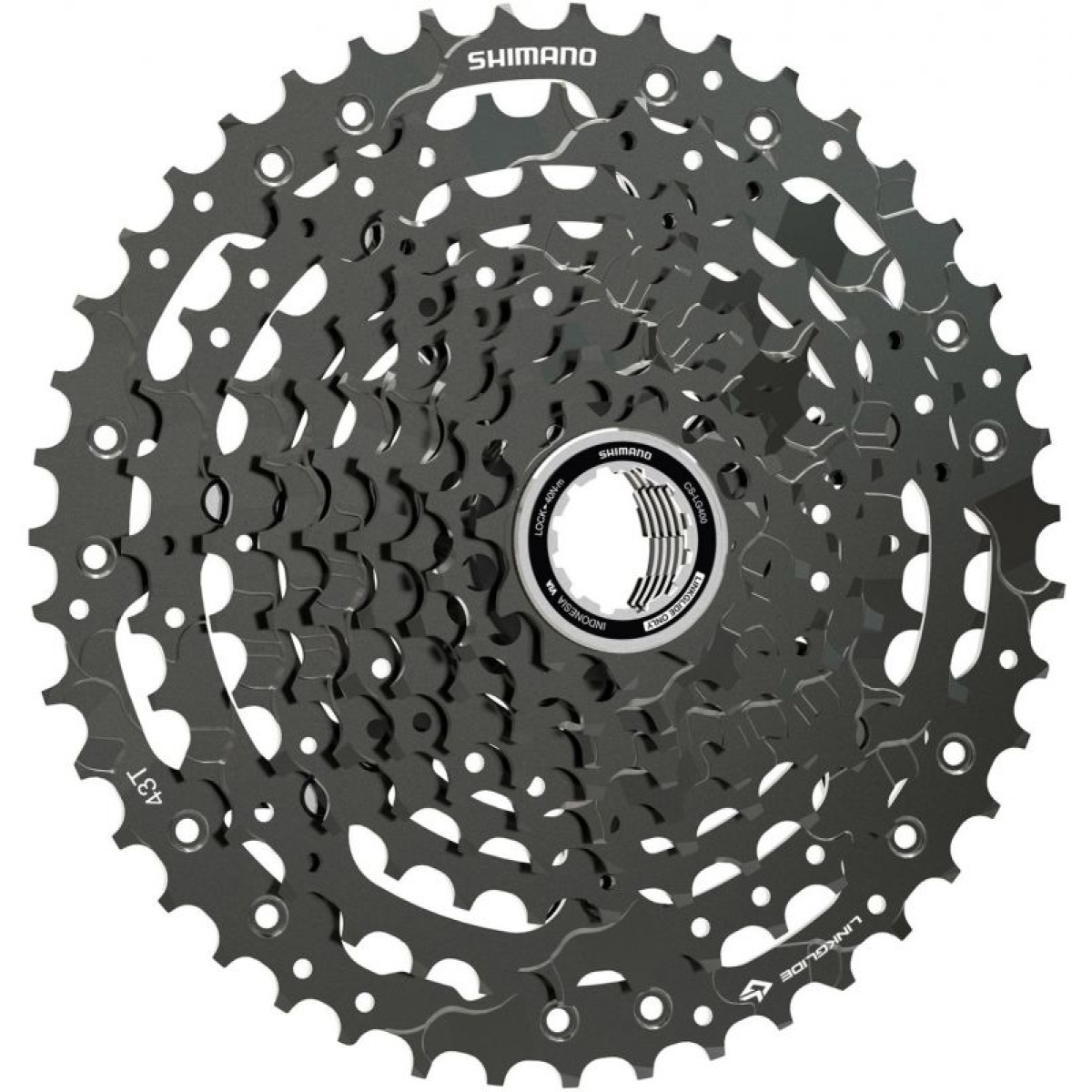 Shimano CUES CS-LG400 Linkglide kasete, 10 ātrumu
