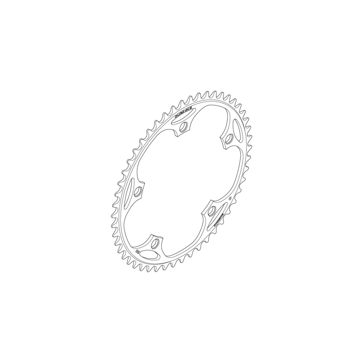 Shimano Dura-Ace Track FC-7710 ketiratas | 144 BCD | 1-speed | 1/2″×3/32″