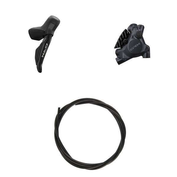 Shimano GRX Di2 ST-RX715 piduri/käiguvahetihoob RX410 pidurisadulaga | 12-speed | Right | Rear Shimano GRX Di2 ST-RX715 piduri/käiguvahetihoob RX410 pidurisadulaga | 12-speed | Right | Rear