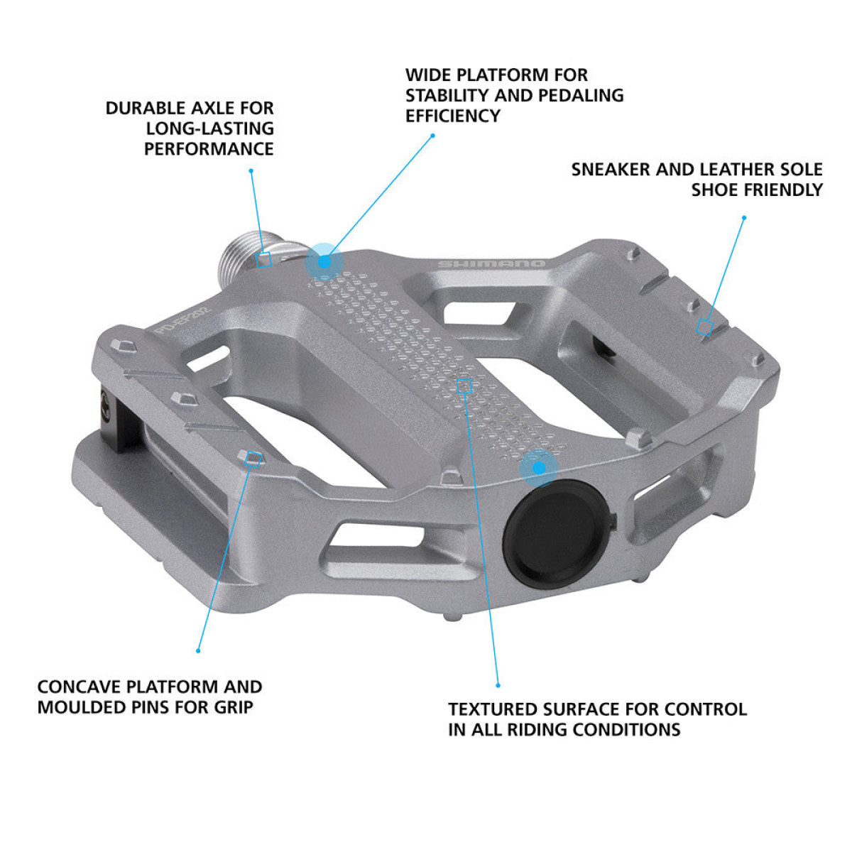 Shimano PD-EF202 Pedals | Silver