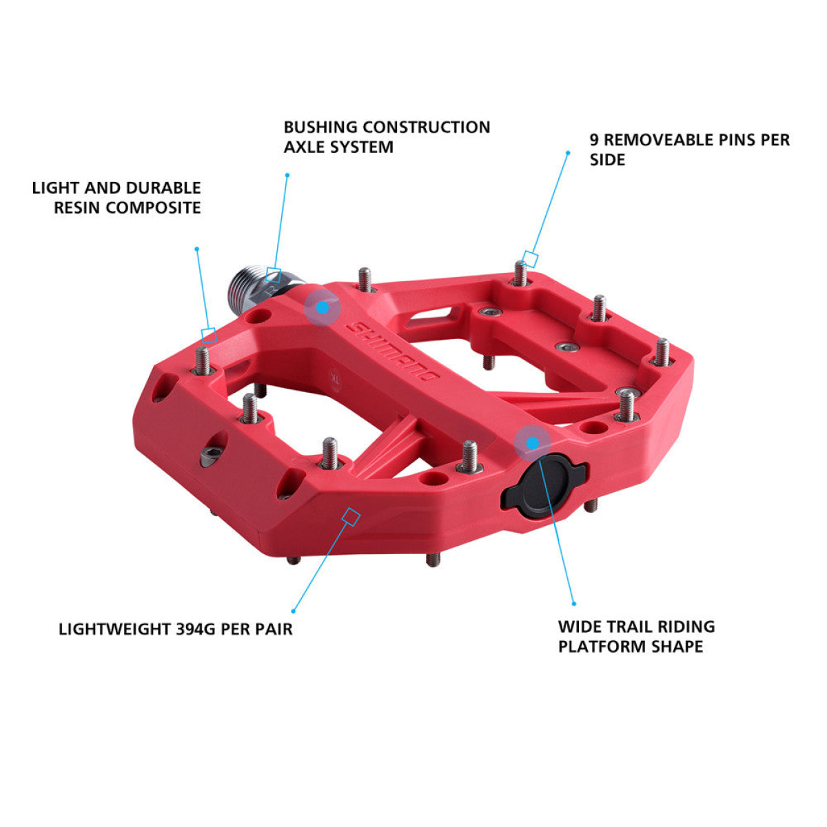 Shimano PD-GR400 pedaalid | Punased