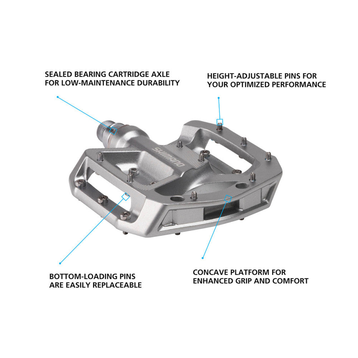 Shimano PD-GR500 pedaalid | Silver