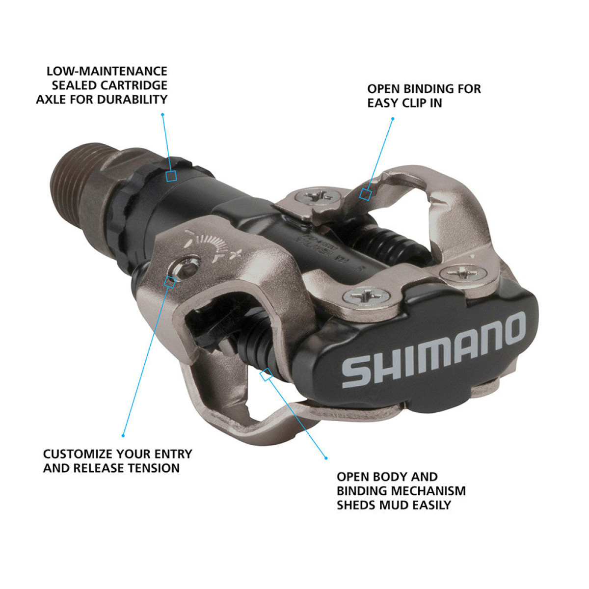 Shimano PD-M520 pedāļi | Melni