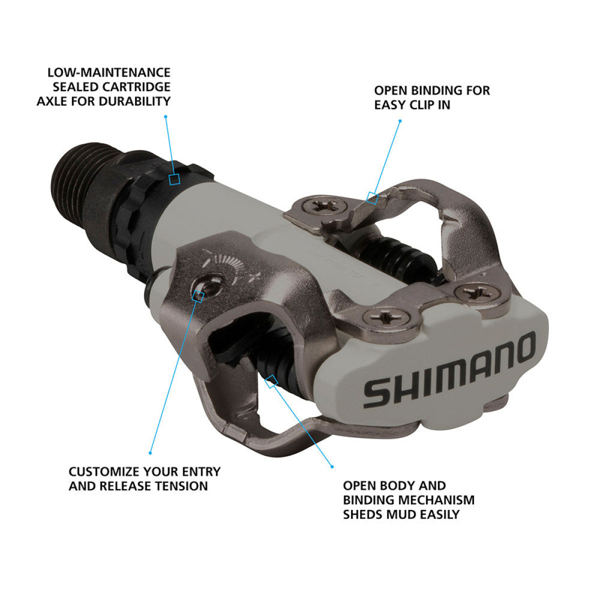 Shimano PD-M520 pedaalid | Valge