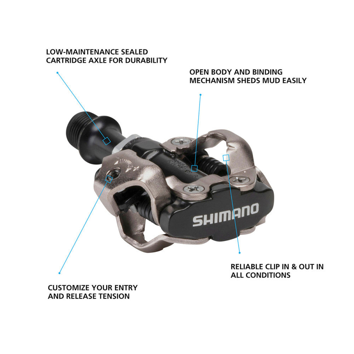 Shimano PD-M540 pedāļi | Melni
