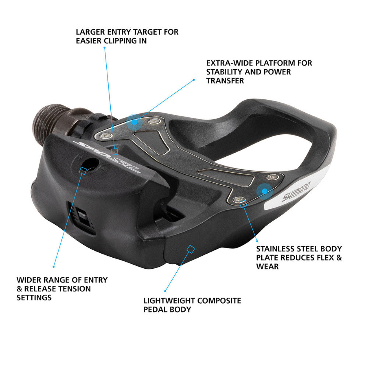 Shimano PD-R550 pedaalid | mustad