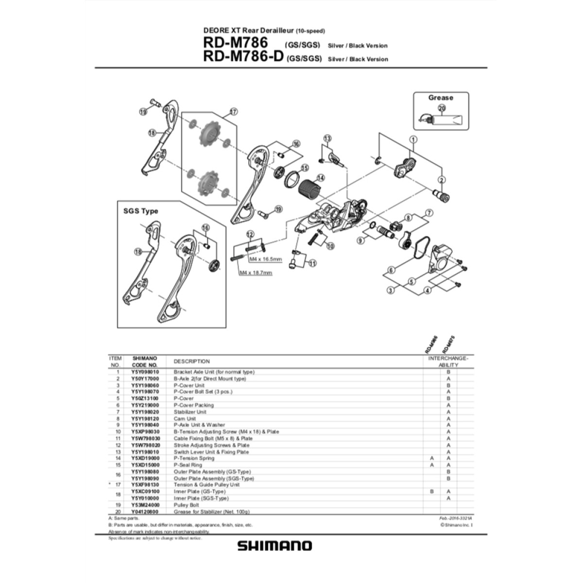 Shimano RD-M786 GS välimine plaat