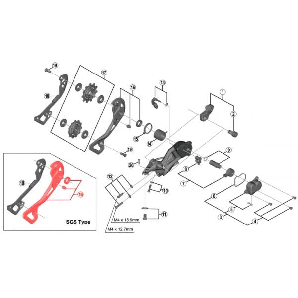 Shimano RD-M9000 SGS välimine plaat